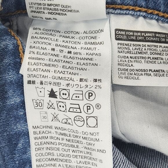 Levi's Wedgie Skinny Jeans Size 26 Womens Medium Blue Wash Denim Distressed - Picture 7 of 8